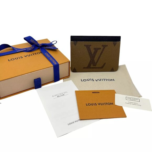 LOUIS VUITTON Reverse Porte Cartes LV side up Card Holder - Picture 1 of 10